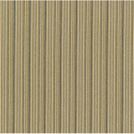 Designer Fabrics 54 in. Wide Navy- Blue And Beige Thin Stripe Woven Upholstery Fabric F476